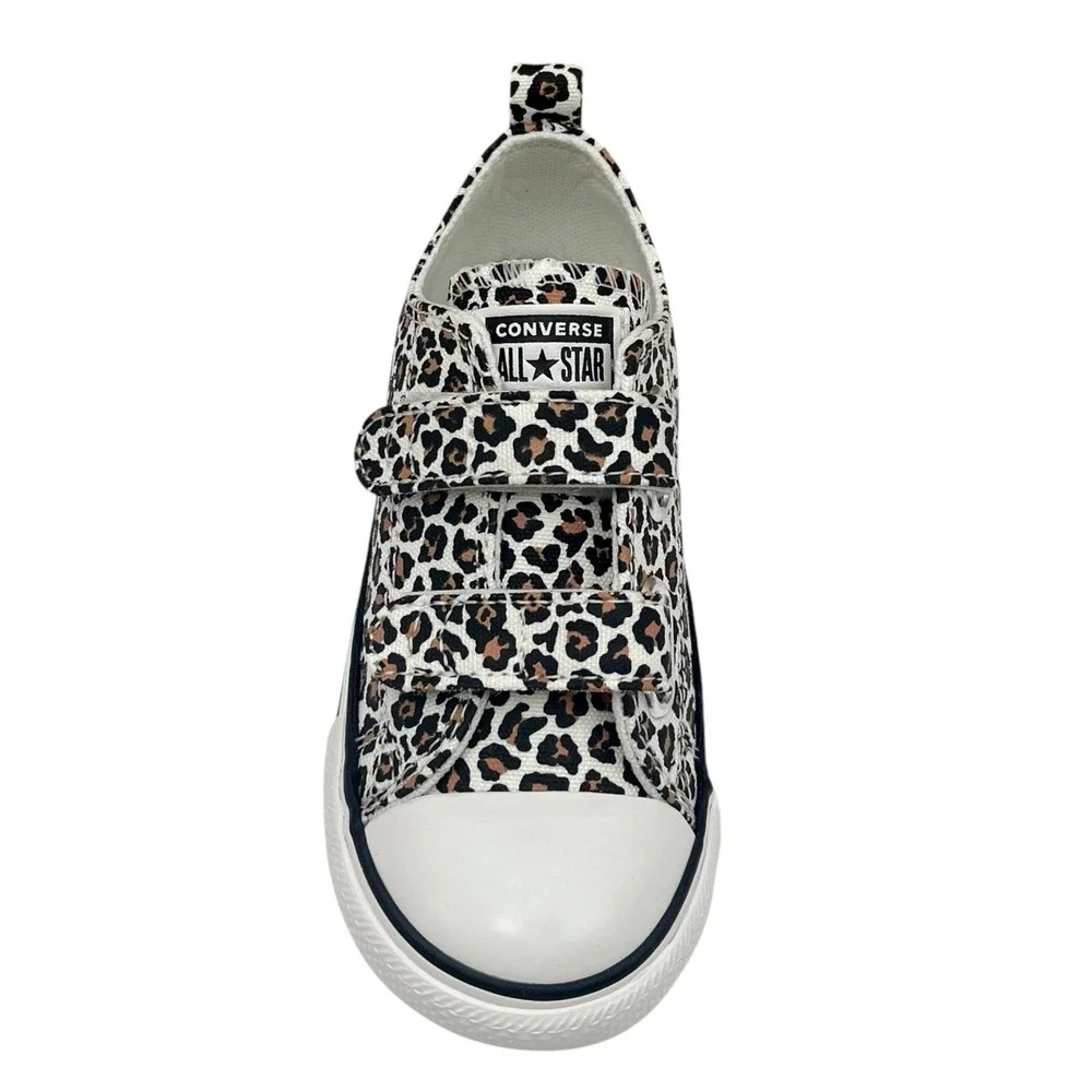 Converse Chuck Taylor Toddler Girls Slip-on Sneakers 8 Brown/White Leopard Print